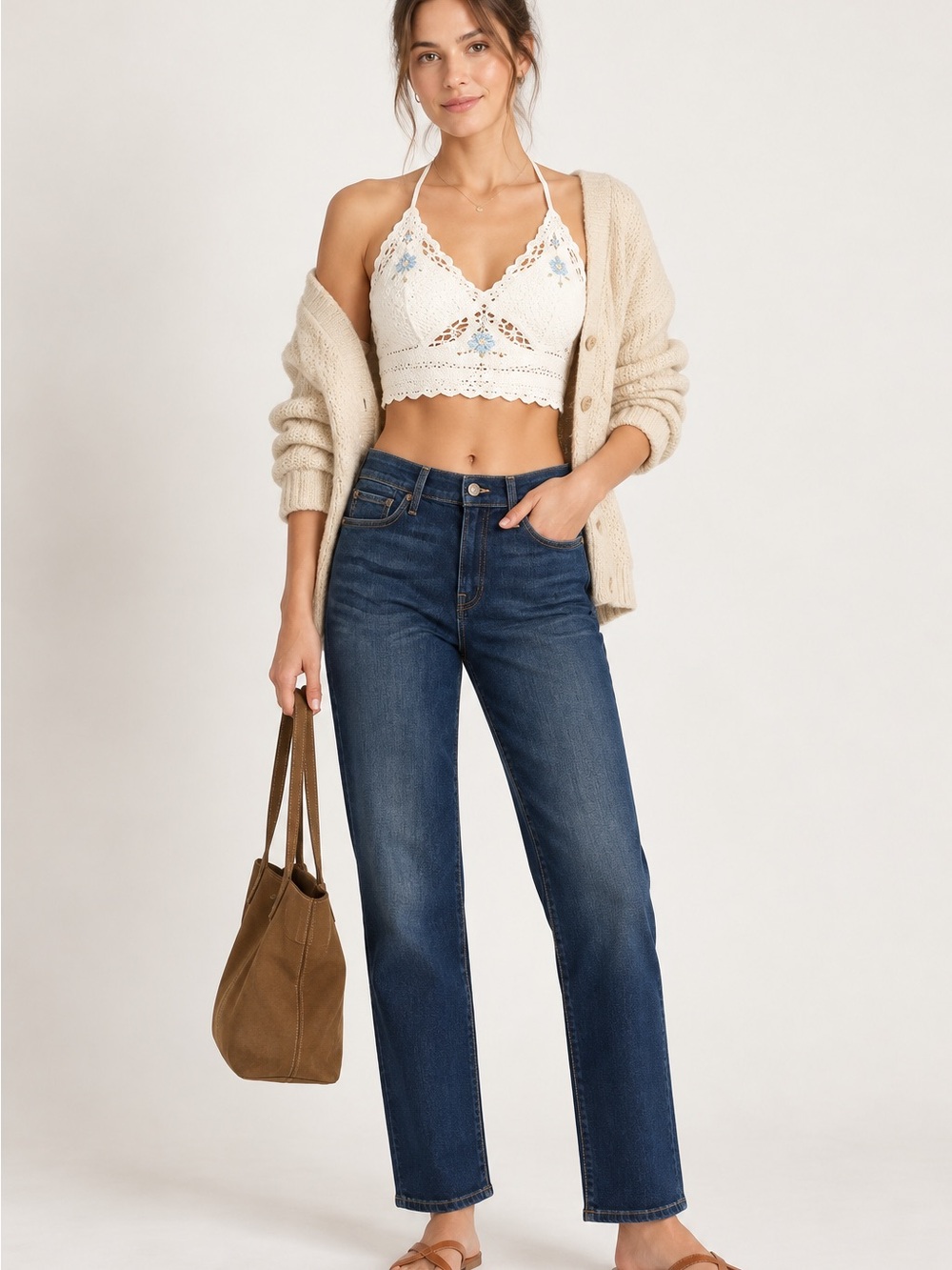 NWT - Lucky Brand Sweet Straight Ankle Jeans Dark Wash ORTA Premium Size 12/31